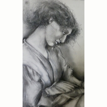 Jane Morris drawing close-up