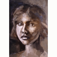 Big Brush tonal portrait